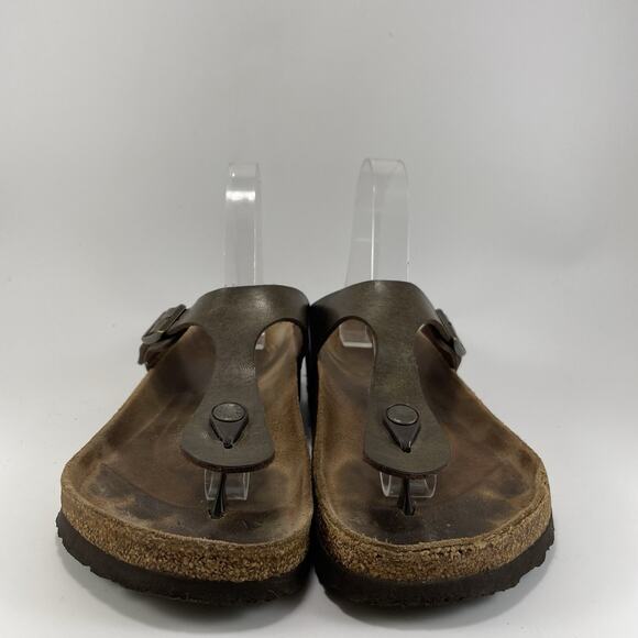 Birkenstock Gizeh Slide Sandal Womens Size 40 US Size 9-9.5 Brown Bronze - Picture 2 of 9